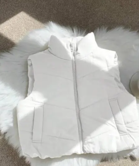 Cross LIne half Jacket  Beige foe girls o