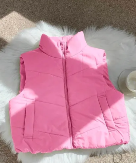 Cross LIne half Jacket  Beige foe girls o