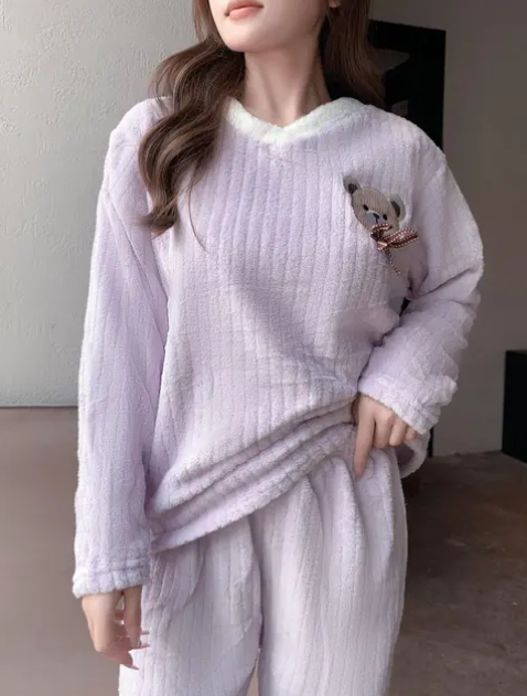 premium wool night wear dress women's