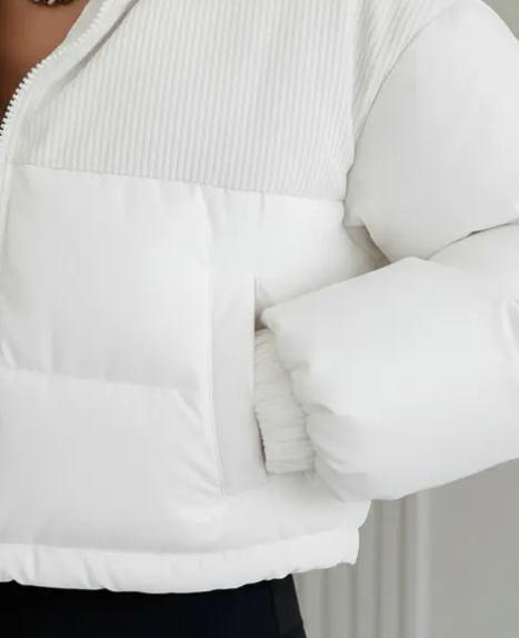 women's full sleeve white jacket