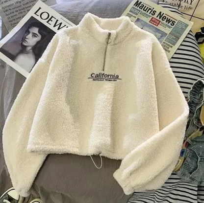 fuzzy sweatshirt women's