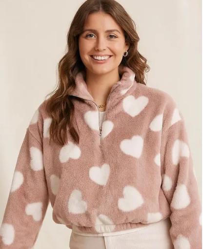fur sweatshirt women's