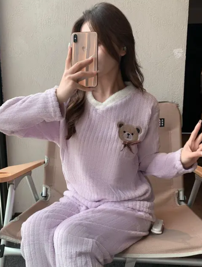 premium wool night wear dress women's