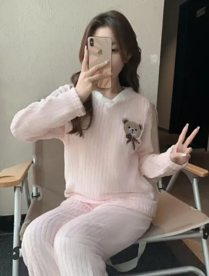 premium wool night wear dress women's