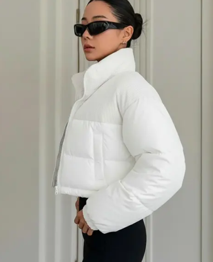 women's full sleeve white jacket